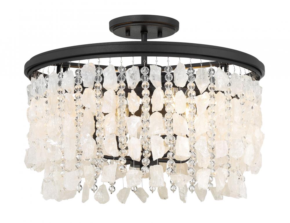 4 LIGHT SEMI FLUSH
