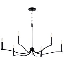 Kichler 52696BK - Malene 42 Inch 6 Light Chandelier in Black