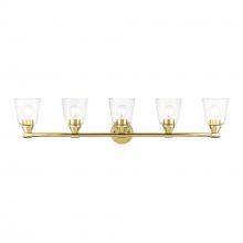 Livex Lighting 16785-02 - 5 Light Polished Brass Large Vanity Sconce