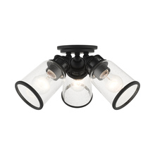 Livex Lighting 45503-04 - 3 Lt Black Flush Mount