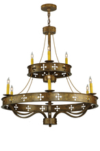 Meyda Blue 137956 - 37.5"W Byzantine 9 LT Two Tier Chandelier