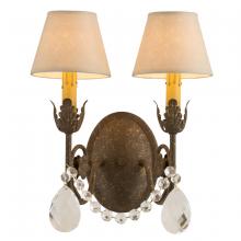 Meyda Blue 180854 - 12" Wide Antonia 2 Light Wall Sconce