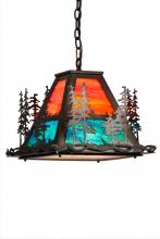 Meyda Blue 184428 - 16" Square Tall Pines Right Pendant