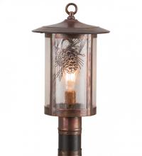Meyda Blue 90623 - 10"W Fulton Winter Pine Post Mount
