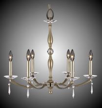 American Brass & Crystal CH5325-SP-32G-36G-ST - 6 Light Kensington Chandelier