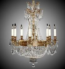 American Brass & Crystal CH8142-P-01G-PI - 8+ 8 Light Valencia Chandelier