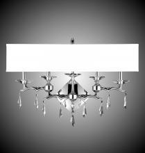 American Brass & Crystal WS5663-G-32G-36G-ST-GL - 4 Light Kaya Rectangular Shade Wall Sconce