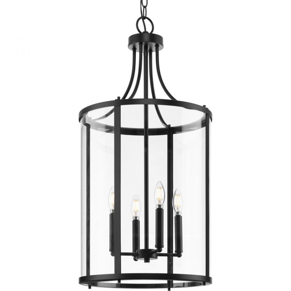 Gilliam Collection Four-Light Matte Black New Traditional Hall & Foyer