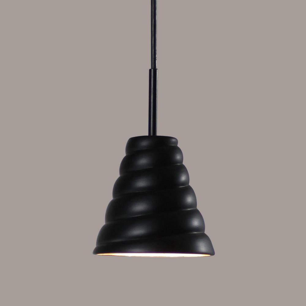 Vortex Mini Pendant: Slate Black (Black Cord & Canopy)