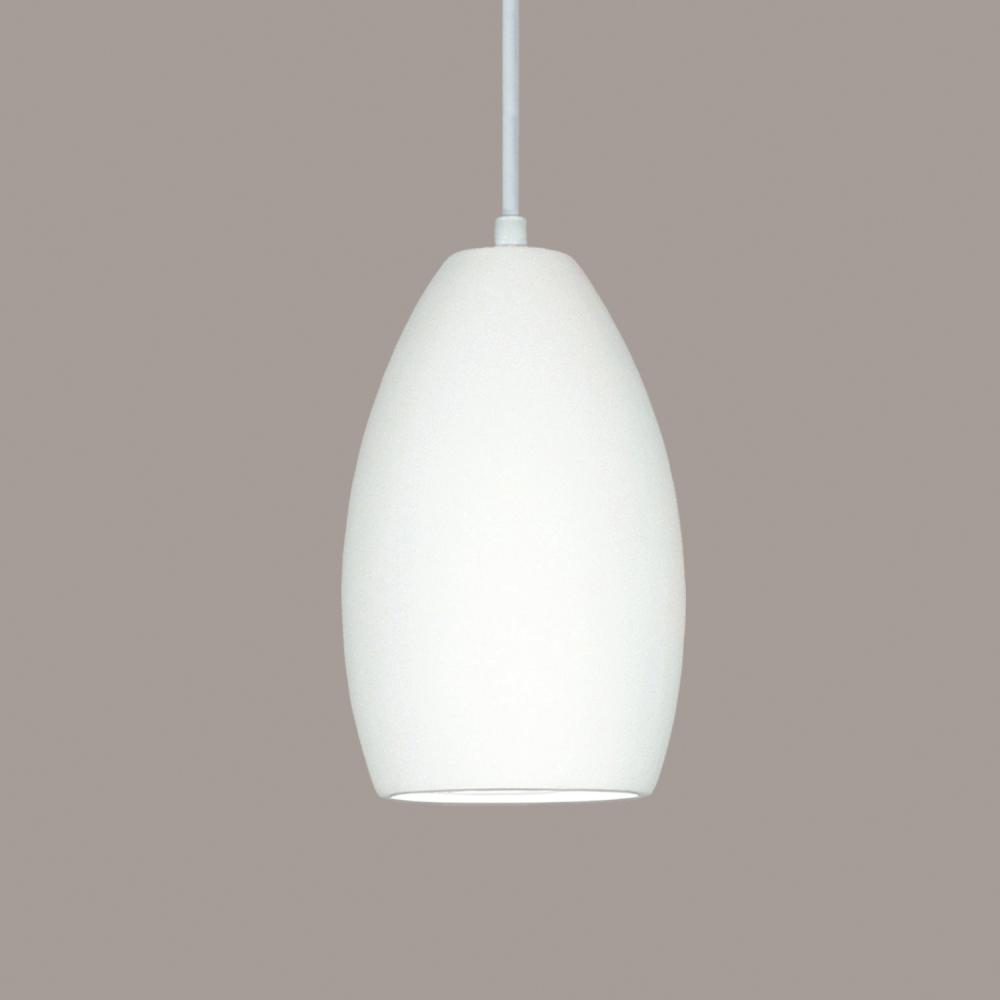 Antigua Pendant: Weathered Iron (E26 Base Dimmable LED (Bulb included)) (White Cord & Canopy)