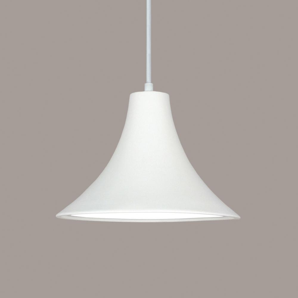 Madera Pendant: Poppy Orange (White Cord & Canopy)