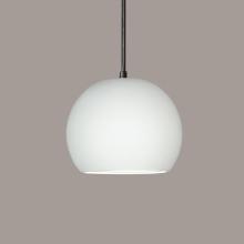 A-19 P1601-1LEDE26-M2-BCC - Bonaire Pendant: Weathered Bronze (E26 Base Dimmable LED (Bulb included)) (Black Cord & Canopy)