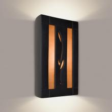 A-19 RE111-MB-RW - Spring Wall Sconce Matte Black and Rosewood