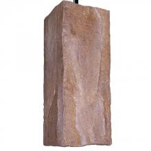A-19 PN18011-BR - Stone Pendant Brown