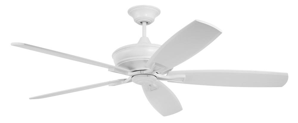 60" Santori Indoor/Outdoor (Damp) in Matte White w/ White Blades
