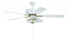 Craftmade P101WSB5-52WWOK - 52" Ceiling Fan w/Blades, Clear Bowl LED Light Kit
