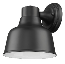 Acclaim Lighting 1030BK - 12 in. 1-Light  Matte Black With White Gloss Interior Outdoor Wall Lantern