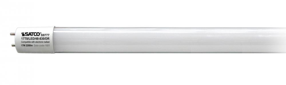 17 Watt T8 LED; 4000K; Medium Bi Pin base; 50000 Average rated hours; 2200 Lumens; Shatter Proof