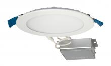 Satco Products Inc. S11605 - 12 watt LED Direct Wire Downlight; Edge-lit; 6 inch; 5000K; 120 volt; Dimmable; Round; Remote Driver