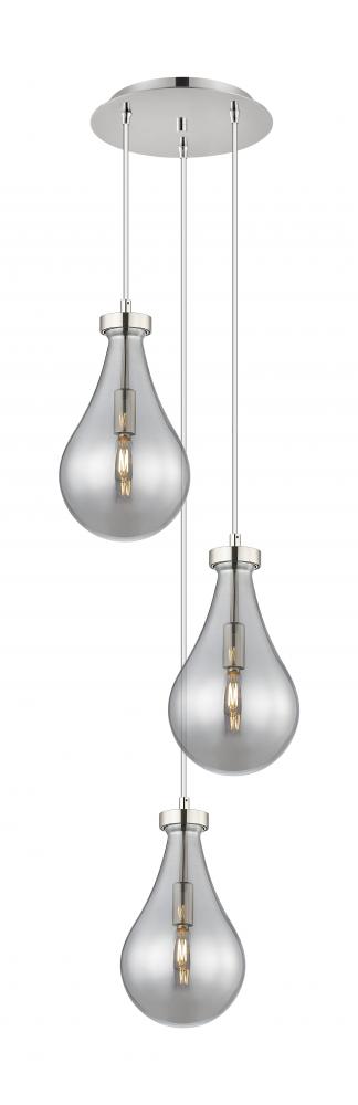 Owego - 3 Light - 13 inch - Polished Nickel - Multi Pendant