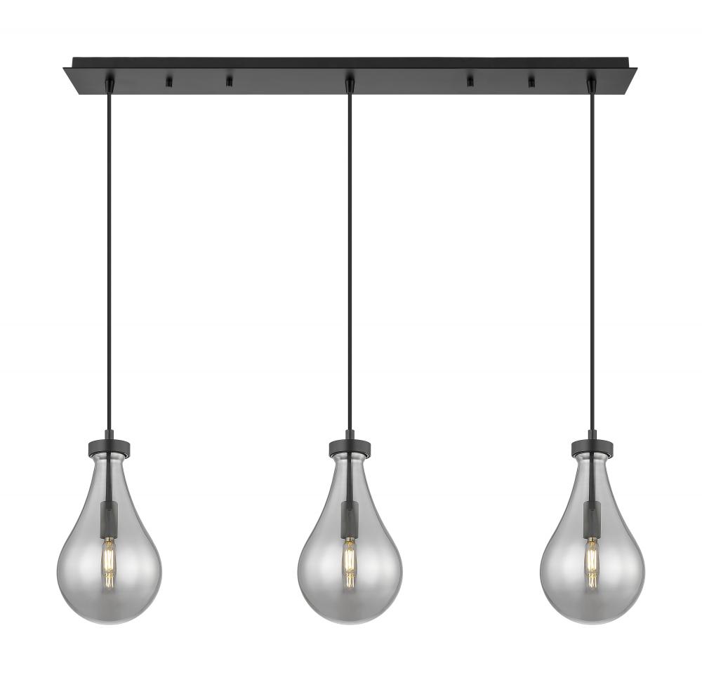 Owego - 3 Light - 37 inch - Matte Black - Linear Pendant
