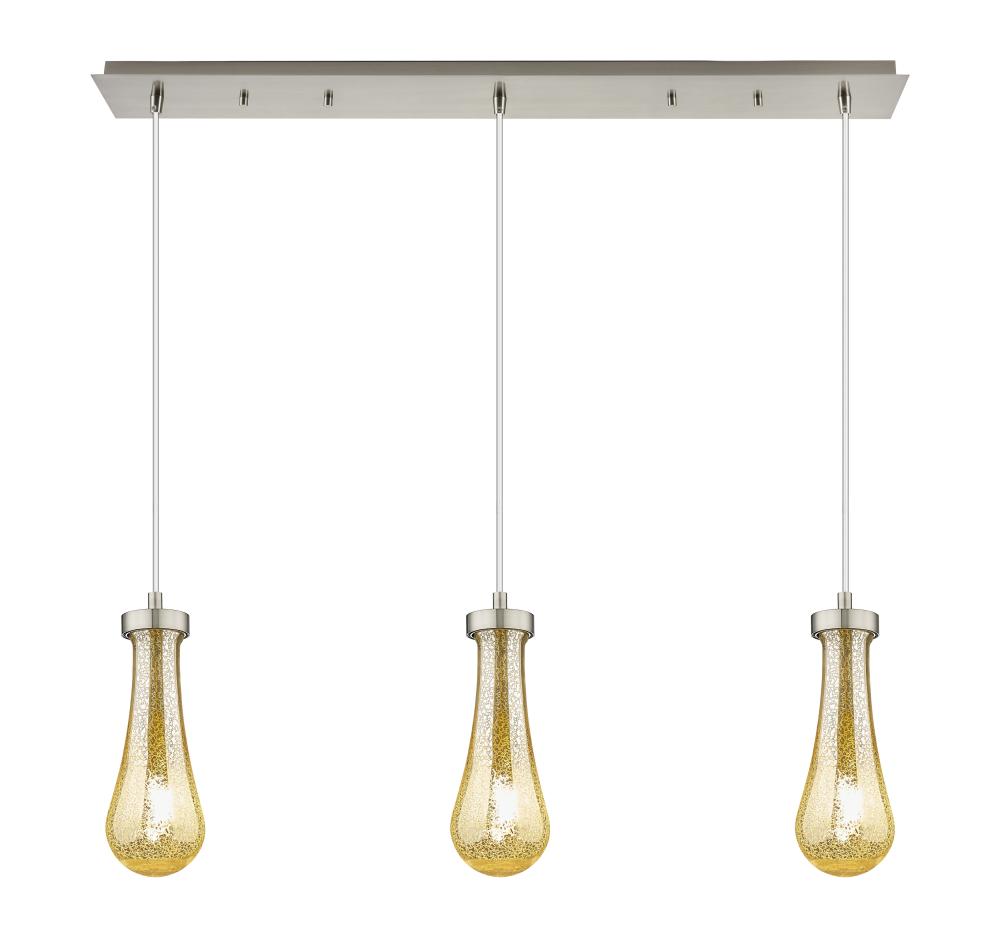 Owego - 3 Light - 37 inch - Brushed Satin Nickel - Linear Pendant