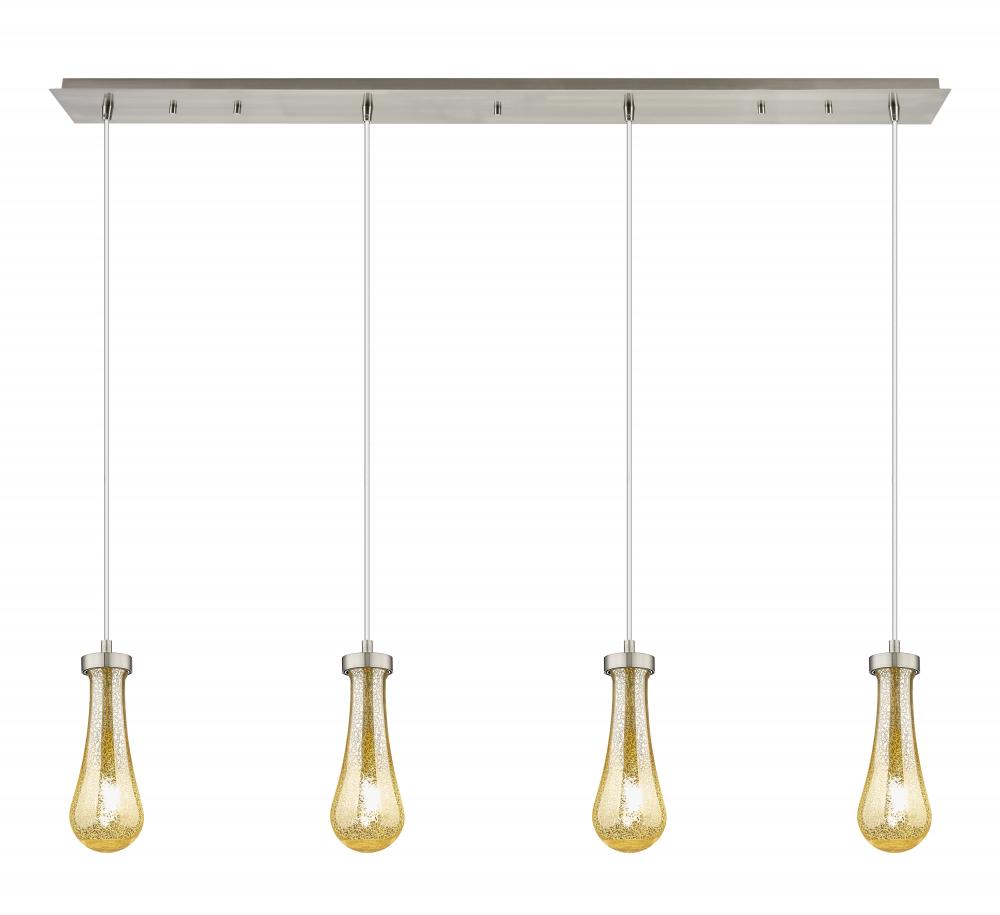 Owego - 4 Light - 49 inch - Brushed Satin Nickel - Linear Pendant