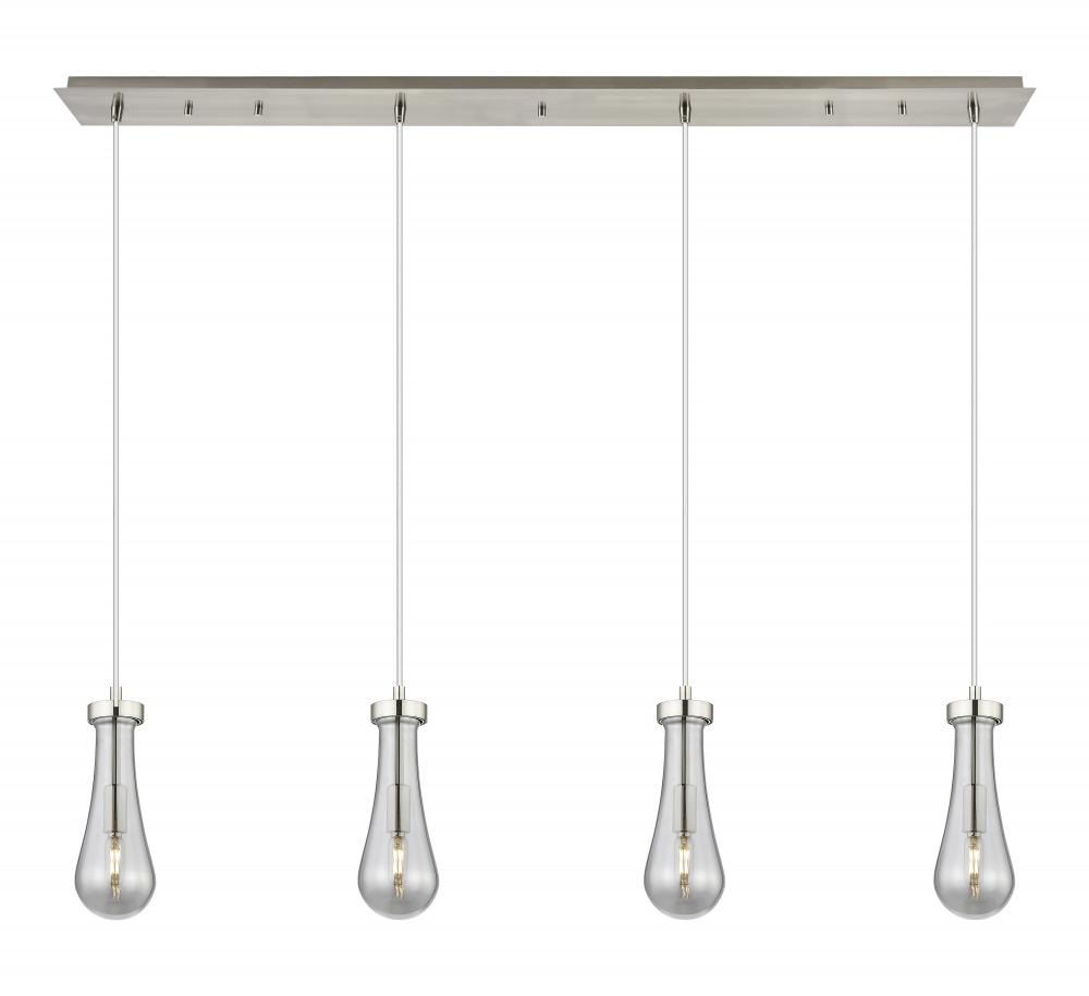 Owego - 4 Light - 49 inch - Brushed Satin Nickel - Linear Pendant