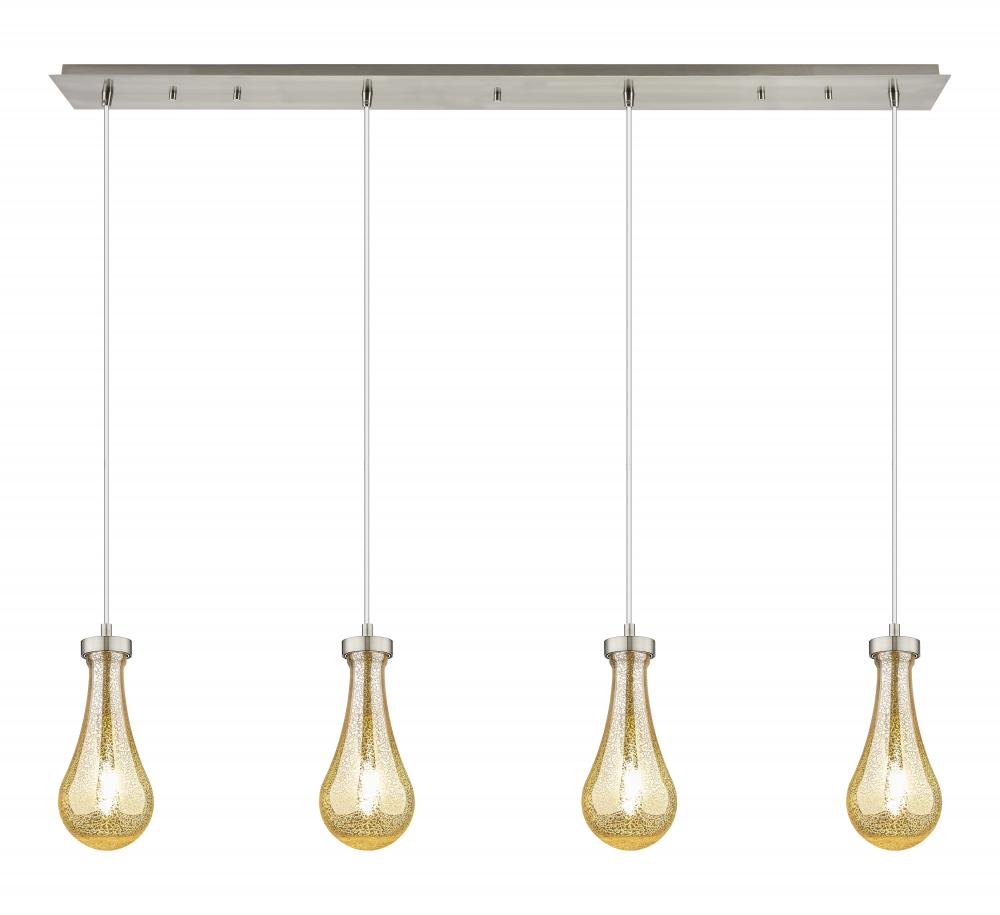 Owego - 4 Light - 49 inch - Brushed Satin Nickel - Linear Pendant