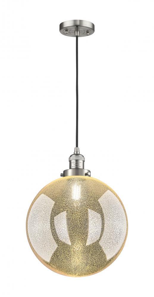 Beacon - 1 Light - 12 inch - Brushed Satin Nickel - Cord hung - Mini Pendant