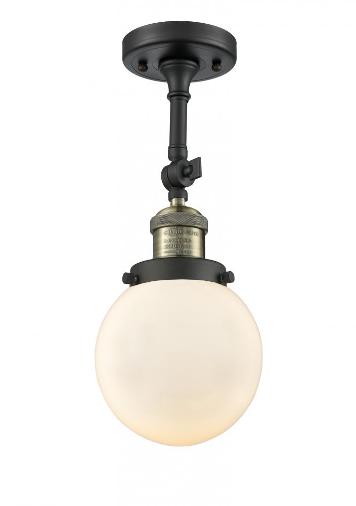 Beacon - 1 Light - 6 inch - Black Antique Brass - Adjustable Semi-Flush Mount