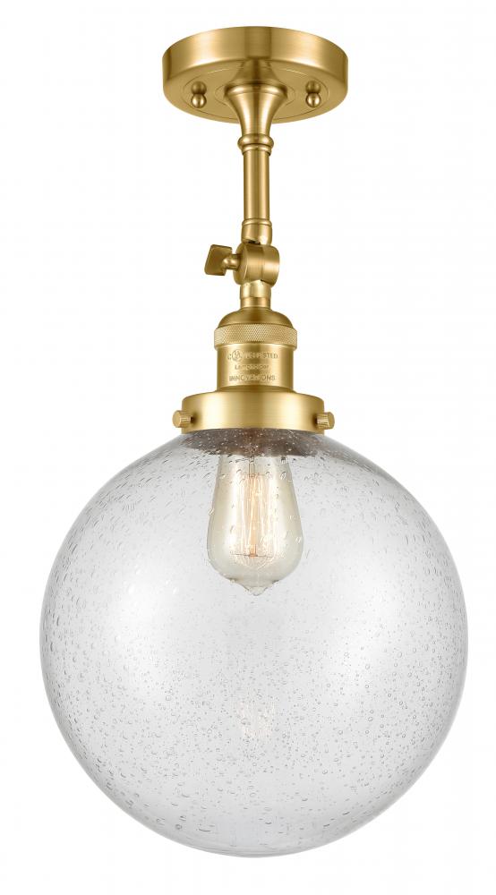Beacon - 1 Light - 10 inch - Satin Gold - Adjustable Semi-Flush Mount