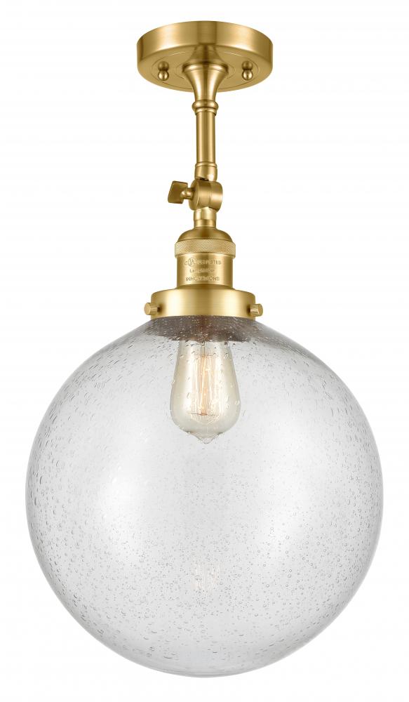 Beacon - 1 Light - 12 inch - Satin Gold - Adjustable Semi-Flush Mount