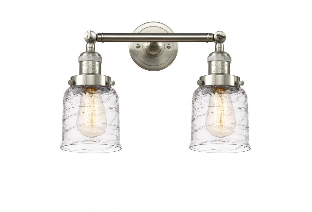 Bell - 2 Light - 16 inch - Brushed Satin Nickel - Adjustable Bath Vanity Light