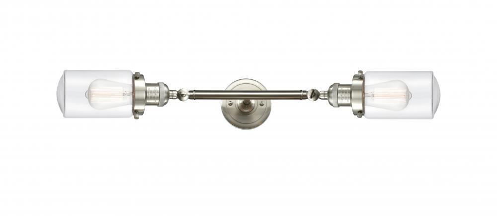 Dover - 2 Light - 5 inch - Brushed Satin Nickel - Adjustable Bath Vanity Light
