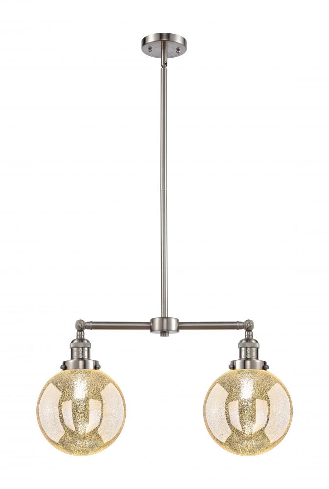 Beacon - 2 Light - 25 inch - Brushed Satin Nickel - Stem Hung - Adjustable Island Light