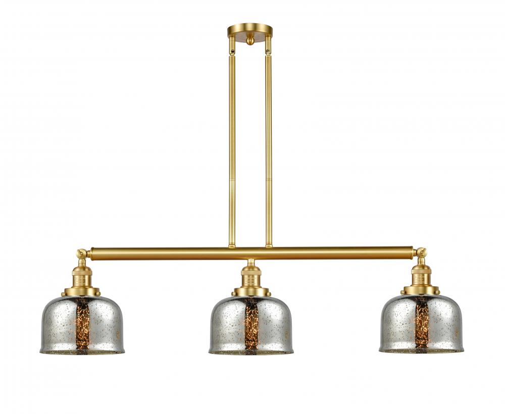 Bell - 3 Light - 41 inch - Satin Gold - Stem Hung - Adjustable Island Light