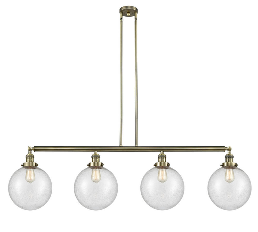 Beacon - 4 Light - 54 inch - Antique Brass - Stem Hung - Adjustable Island Light