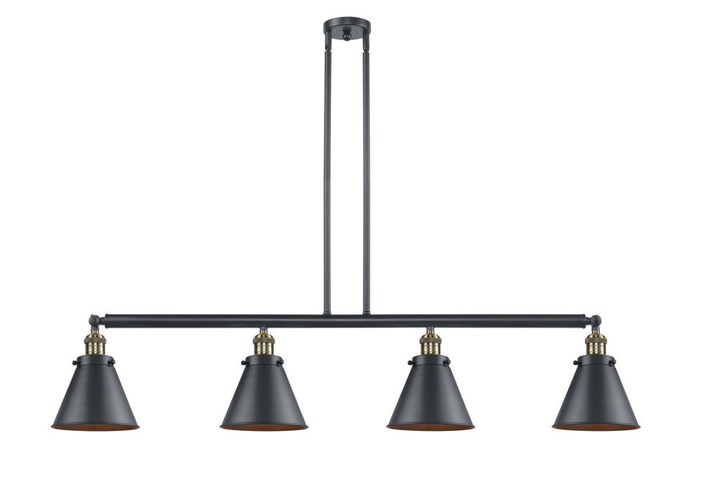 Appalachian - 4 Light - 52 inch - Black Antique Brass - Stem Hung - Adjustable Island Light
