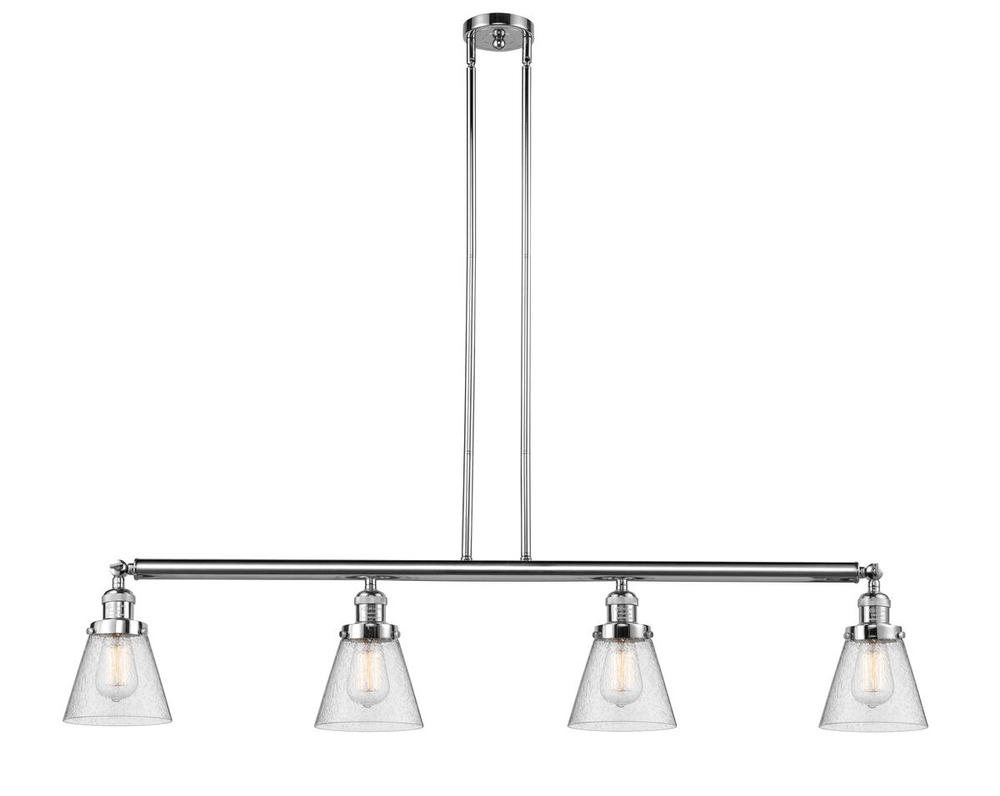 Cone - 4 Light - 51 inch - Polished Chrome - Stem Hung - Adjustable Island Light