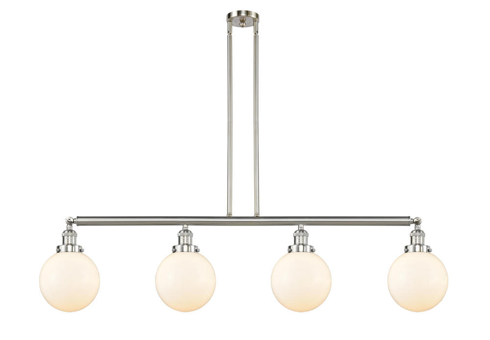 Beacon - 4 Light - 53 inch - Brushed Satin Nickel - Stem Hung - Adjustable Island Light