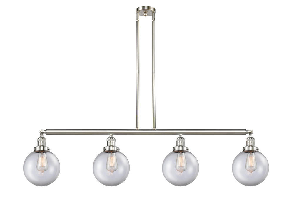 Beacon - 4 Light - 53 inch - Brushed Satin Nickel - Stem Hung - Adjustable Island Light