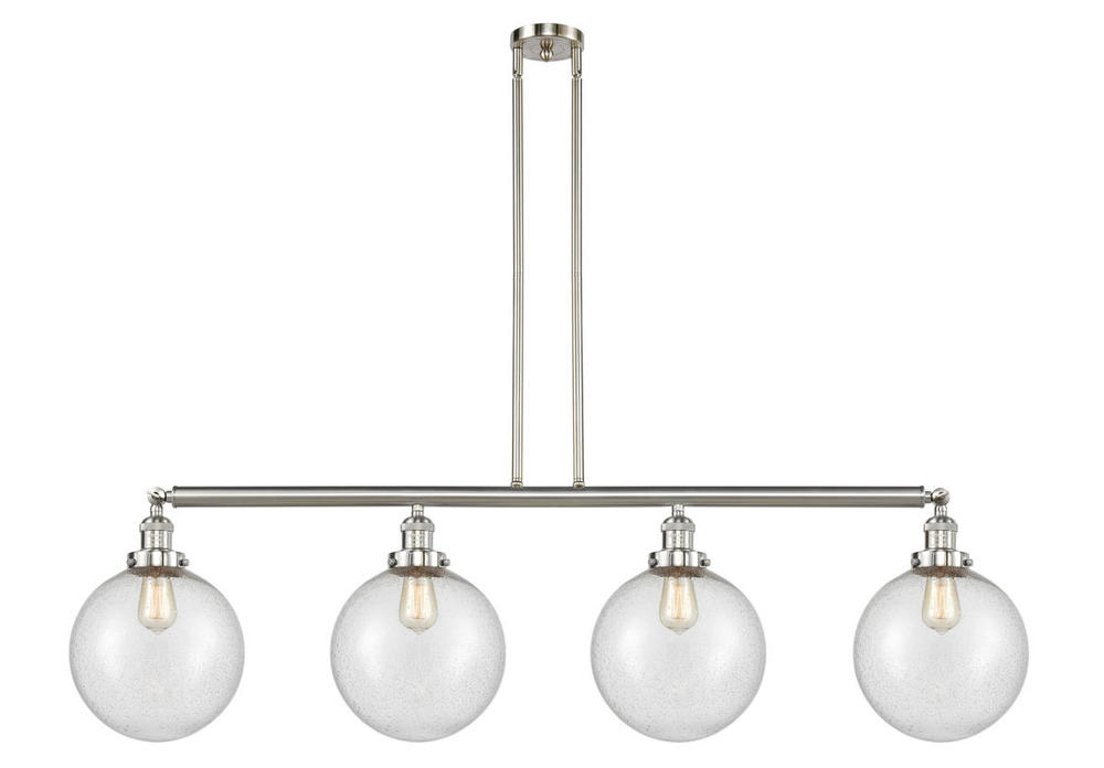 Beacon - 4 Light - 54 inch - Brushed Satin Nickel - Stem Hung - Adjustable Island Light