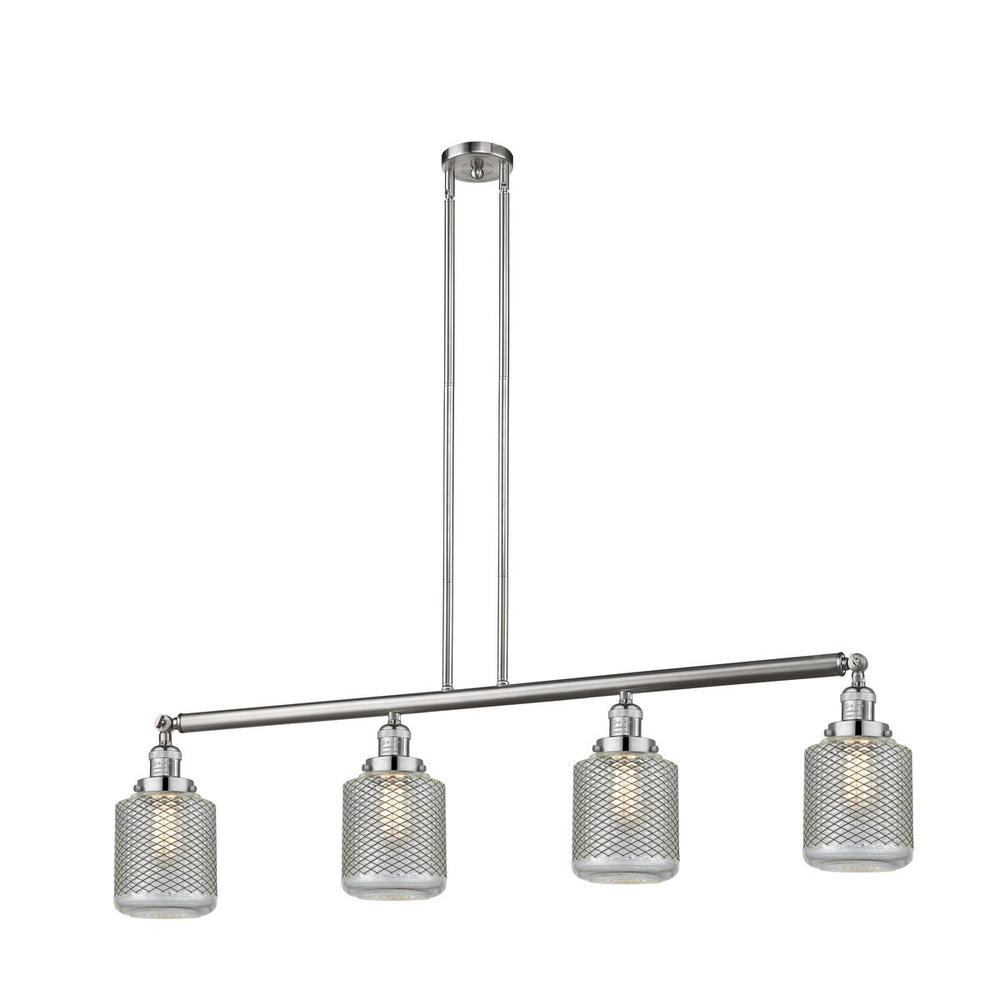 Stanton - 4 Light - 51 inch - Brushed Satin Nickel - Stem Hung - Adjustable Island Light
