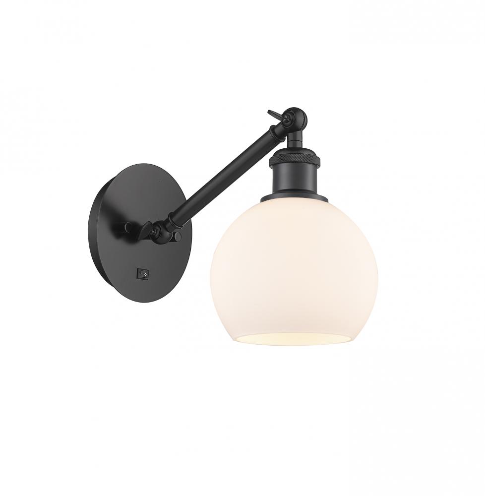 Athens - 1 Light - 6 inch - Matte Black - Adjustable Sconce
