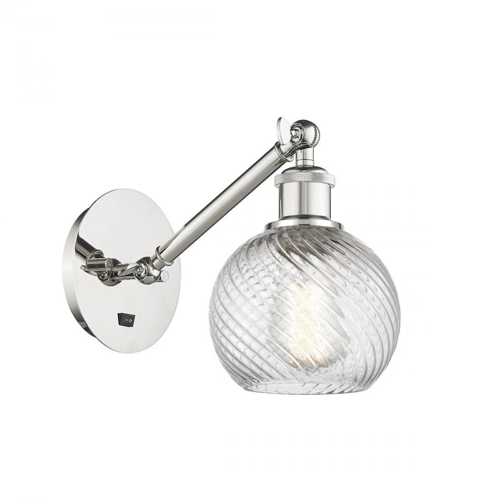 Athens - 1 Light - 6 inch - Polished Nickel - Adjustable Sconce