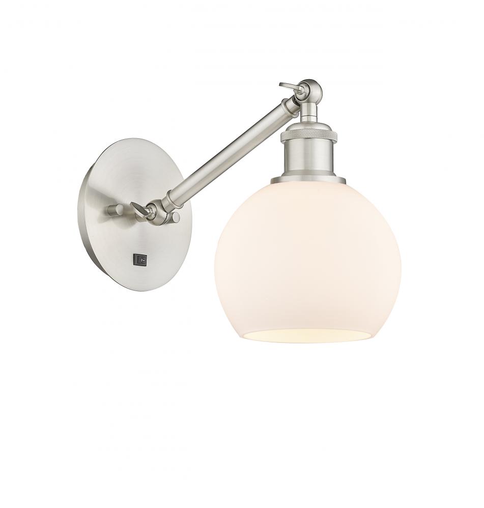 Athens - 1 Light - 6 inch - Brushed Satin Nickel - Adjustable Sconce