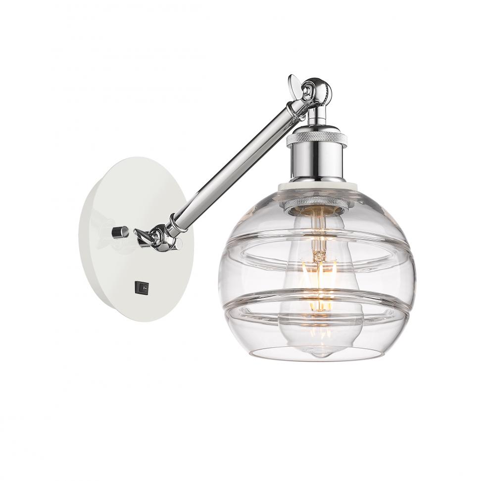 Rochester - 1 Light - 6 inch - White Polished Chrome - Adjustable Sconce