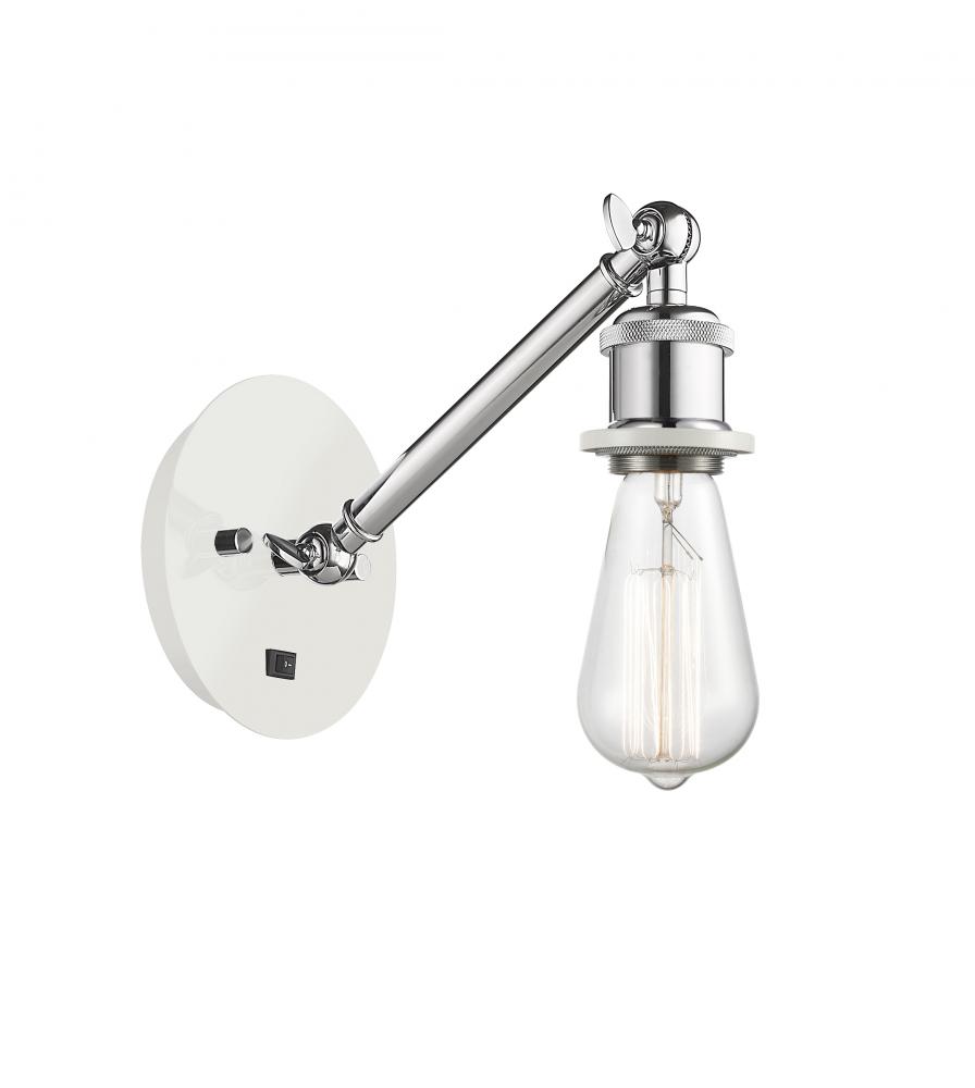 Belfast - 1 Light - 5 inch - White Polished Chrome - Adjustable Sconce
