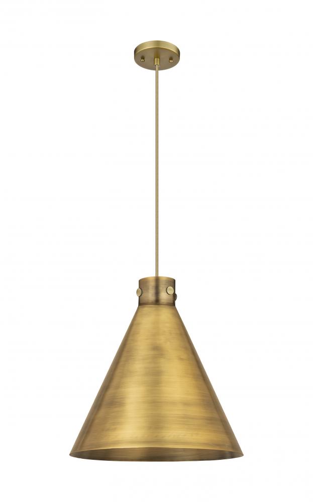 Newton Cone - 1 Light - 18 inch - Chanpagne Bronze - Cord hung - Pendant